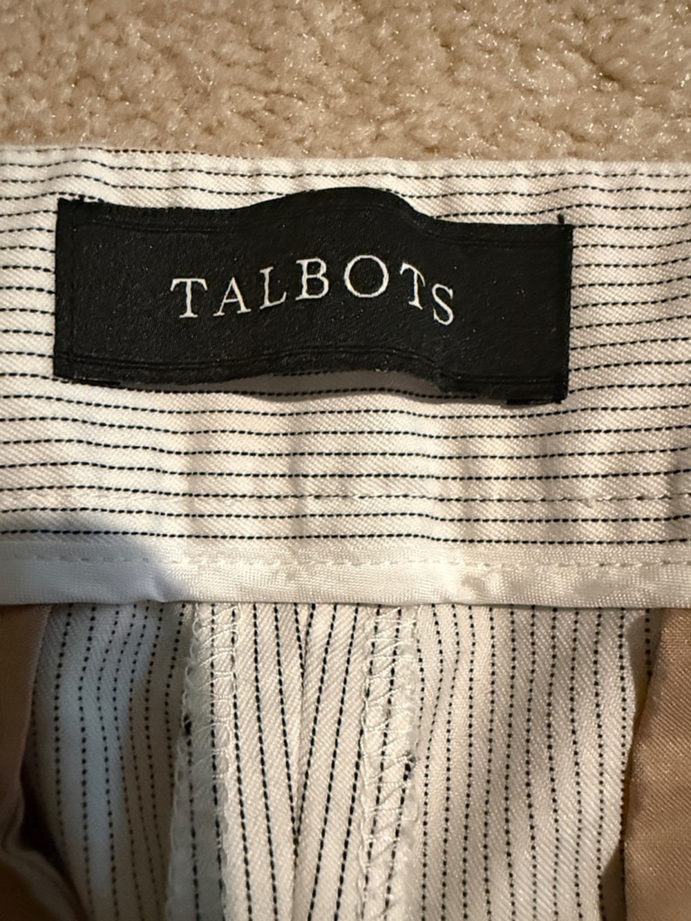 Talbots Light Gray Pinstripe Chatham Ankle Pants - Picture 3 of 7